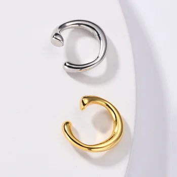 Moda Non Străpuns Cercei din Metal de Aur de Argint de sex Feminin Cartilajului Clip Ureche Rotund Ureche Bantă de Vânzare Fierbinte C-în formă de Bijuterii