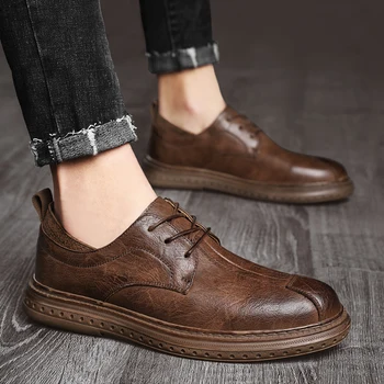 Pantofi de vara pentru Bărbați Încălțăminte din Piele Pentru Adidași Negri Sapato Masculino de Moda Casual Barbati Pantofi clasici pentru barbati