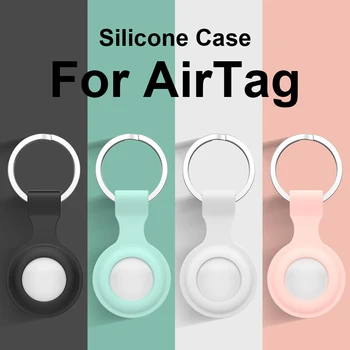 Silicon Protector de Acoperire cu Breloc Pentru AirTag rezistent la Șocuri și Anti-zero, Anti-toamna Manșon de Protecție Caz Shell Pentru Appletag