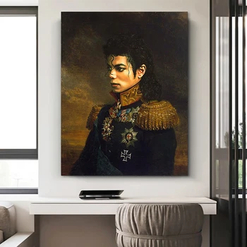 Clasic Panza Poster Portret General Michael Jackson Postere si Printuri pe Panza de Imprimare pentru Acasă Decorare Camera de zi