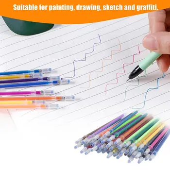 1.0 mm Colorate Pix cu Gel Fluorescent Rezerve Cartuș Color Flash Pen Buna Cerneală Pictura Graffiti Pixuri Student Papetărie