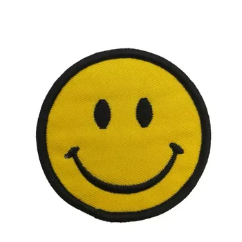Zâmbet fata Broderie Patch-uri Insigne cu Emblema de Fier pe coase DIY aplicatiile de patch-uri pe vă rugăm să ne trimiteți design NU MOQ
