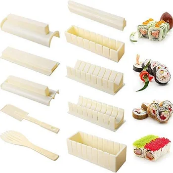 10buc/Set Sushi Maker Kit Echipamente,Orez Japonez Mingea Rola Tort Mucegai Sushi Multifuncțional de Mucegai a Face Sushi Mucegai Instrument de Bucatarie