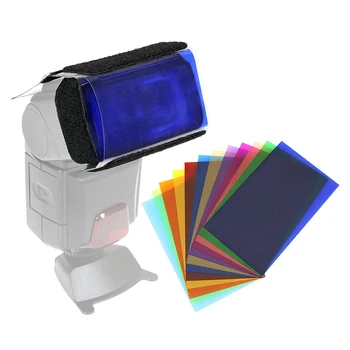 12 Culori Gel de Filtru Difuzor Blitz Soft Box Studio de Iluminat Filtru pentru Canon Nikon Pentax Yongnuo Godox Sony Sigma Nissin