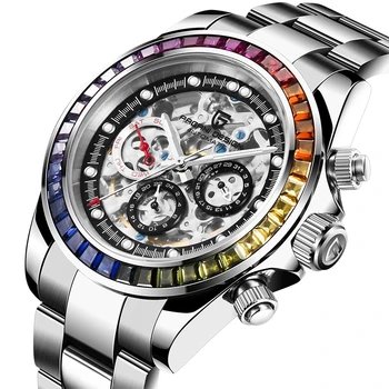PAGANI DESIGN Curcubeu Automate Mecanice Bărbați Ceas de Brand de Moda de Lux Ceas din Oțel Inoxidabil Impermeabil Sporturi Ceas de mână