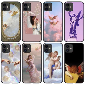 Angel Baby Pictură Artă Estetic Silicon Moale Telefon Caz Pentru iphone 11 pro max 7 8 6 6s plus x xs xr max 5 5s TPU Capacul din Spate
