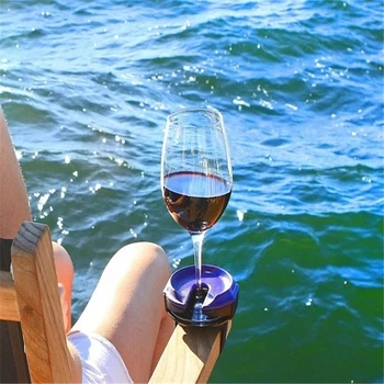 Portabil în aer liber Pahar de Vin Suport Accesorii Șampanie Picnic pentru Barca Căzi de baie Cotiera Scaun Multi-Scop Pahar de Vin Titular