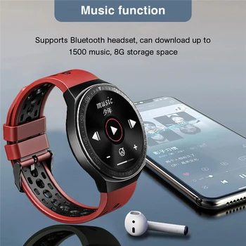 Noul Ceas Inteligent de Oameni Bluetooth Apel ram 8G Mp3 player Smartwatch Bărbați monitorul Cardiac Sport fitness ceas Conecta la Apple Android