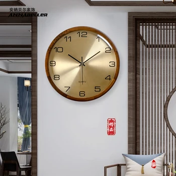 Nordic Ceas De Perete Cu Design Modern De Lux Din Lemn De Ceasuri De Perete Decor Acasă Decorare Living Nuc Acasă Tăcut Perete Ceas Cadou