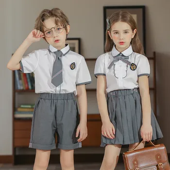 Grădiniță, Școală Uniformă Străină Stil Britanic Elevii de Școală Primară Clasa de Actorie Uniforme pentru Copii Costum de Absolvire 2021