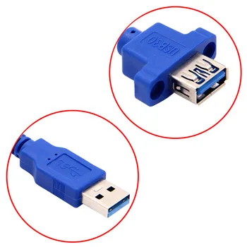 USB3.0 Cablu de Extensie USB 3.0 Cablu de sex Masculin la Feminin Extender Sincronizare de Date nici un Surub Montare Panou Conector pentru PC Hard Disk de Imprimantă