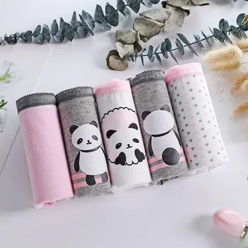 Lenjerie Din Bumbac Pentru Femei Panda Imprimare Chilotei De Bumbac Lenjerie Doamnelor Respirabil Boxeri Soft De Sex Feminin Lenjerie Chilotei Sexy Culotte