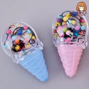 Înghețată, Bomboane Balon Înalt Elastic Banda de Cauciuc pentru Copii Banda de Păr Conserve Set Accesorii de Par Frizură