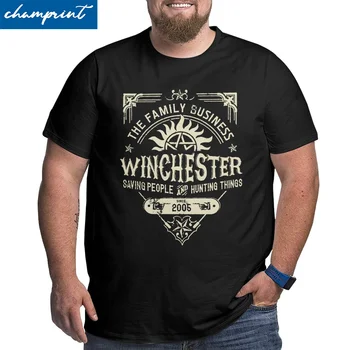 Hip Hop Supranaturale Winchester Tricouri pentru Bărbați Tricouri Mare, Tricou cu Maneci Scurte Haine Plus Dimensiunea 4XL 5XL 6XL