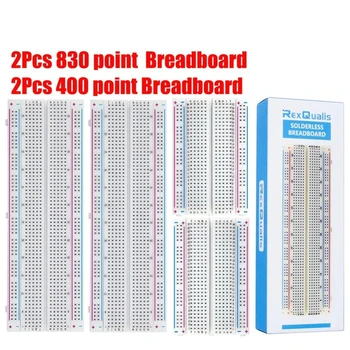 4BUC Breadboards Include 2 BUC 830/400 Punct Solderless Prototip PCB Punct Solderless Prototip pentru Arduino kit diy