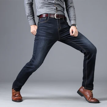 2021 Brand Barbati Blugi De Afaceri De Moda Stil Clasic Blugi Pantaloni De Primăvară De Toamnă De Calitate Înaltă Business Casual Pantaloni Din Denim 009