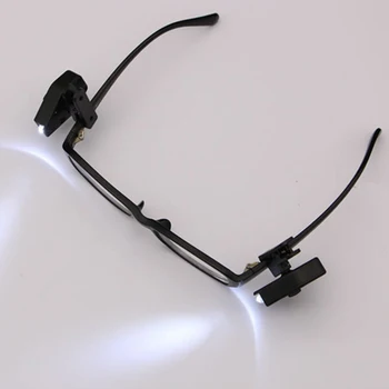Universal diodă flexibil mini lanterna ochelari de lectură lumină ochelari clip lanterna reglabil ochelari de lumină Cartea Lampa de Citit