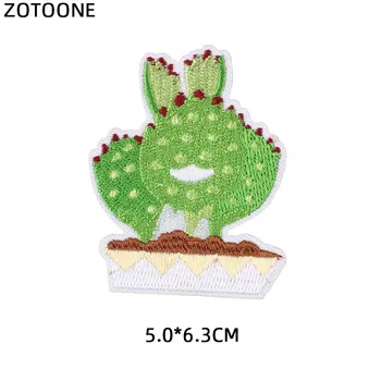 ZOTOONE Cactus Inima Bea Patch-uri pentru Îmbrăcăminte T-shirt de Fier pe Curcubeu Ecusoane Brodate DIY de Transfer de Căldură Coase pe Aplicatiile G