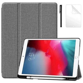 Slim Flip Smart din Piele de Caz pentru iPad 10.2 2019 Cu Creion cu Capac pentru iPad Air 3 2019 iPad Pro 10.5 Tableta Caz +GiftFilm