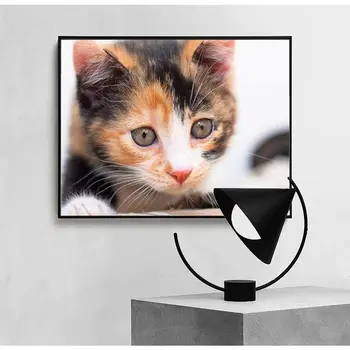Ulei pe Panza Pictura Pisica Drăguț Animal Postere si Printuri de Arta de Perete Imagine Cuadros pentru Dormitor, Camera de zi de Decorare Acasă Neînrămate