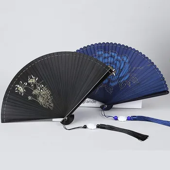 Clasic Chinez Ventilator Portabil Pentru Femei Vintage Hanfu Dans Fanii Handmade Mici De Bambus Doamna Mână Evantaiul Abanicos Para Boda