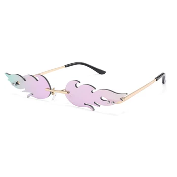 Femei de moda Forma Flăcării ochelari de Soare Ochi de Pisica Nuante de Design de Brand de sex Feminin de Ochelari de Soare UV400 Ochelari de Gafas De Sol