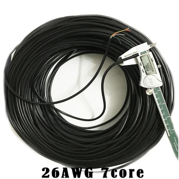 Învelite Cablu 26awg 28 AWG Tnned Cupru Cablu de Semnal 2 3 4 5 6 7 8 10 Core PVC Moale Electronice prelungitor Audio Sârmă