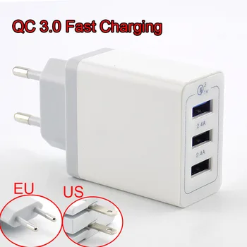 USB Încărcător Rapid de Încărcare Rapidă QC 3.0 Travel Încărcător de Telefon de Alimentare Adaptor de Perete Desktop Încărcare pentru Banca de Alimentare UE/SUA Plug