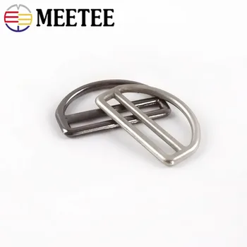 Meetee 5/10buc ID25/38/50 mm Metal Inel D Tri-Alunecare Catarame pentru Chingi Regla Cârlig Incuietoare DIY Saci de Curea Clip Accesoriu Hardware