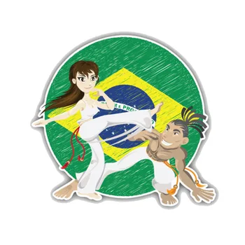 Interesant Artă Marțială Braziliană Capoeira Mașină, Autocolante, Decalcomanii rezistent la apa de Parbriz, Accesorii Decor din PVC 13cm X 14cm