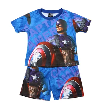 Marvel Avengers Baieti Costum de Vară 2021 Noi pentru Copii Pijamale pentru Copii Haine Baieti Haine de Acasă Spiderman Iron Man