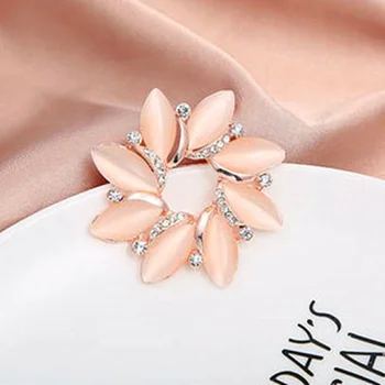 Opal Brosa Floare Floarea De Cristal Broșe Imitat Perla Ace Pentru Femei Fete Petrecere De Nunta Bijuterii Corsaj Iarna Cadouri
