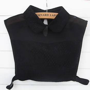 2020 Tricou de Bumbac, Guler Fals pentru Femei Vintage Detasabila Rever Guler Fals Rever Bluza Femei de Top Jumătate Tricouri Decor