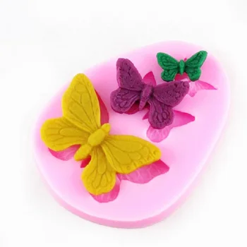 1buc 2019 Nou Fluturi 3D Tort de matrite din Silicon pentru Tort Fondant de Ciocolată Zahăr Ambarcațiunile de Mucegai Tort Decorare DIY Mucegai