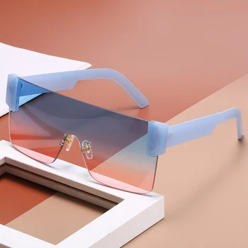 Fără ramă Pătrată ochelari de Soare Femei Retro Clasic International Brand de Lux Roz Supradimensionat ochelari de Soare de Vară de Conducere UV400 Ochelari