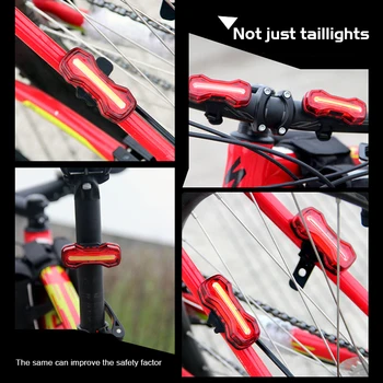 Bicicleta far Bicicleta cu LED-uri Impermeabil Lampa de Bicicleta, Accesorii USB, Percepute de Echitatie Lumina din Spate Bicicleta MTB de Ciclism din Spate Coada Lumina