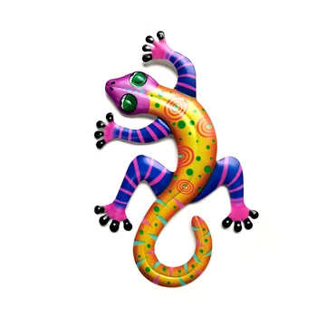 5pc de Metal Agățat de Perete Gecko opera de Arta Decorative Șopârlă în aer liber, Grădină Decor de Arta de Perete Agățat Sculptura Curte Gradina Șopârlă Gecko