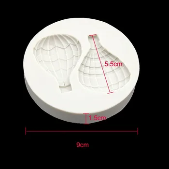 En-gros de 10 Buc/lot Două Baloane Forme de Silicon Sugarcraft Mucegai Tort Fondant Instrumente de Decorare, Silicon Sapun Matrite