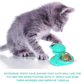 Moară De Vânt Interactiv Caine De Companie Jucărie Pisica Învolburat Placă Turnantă Teasing Stârni Puzzle Jucărie Pentru Pisici Câini Joc De Divertisment De Formare