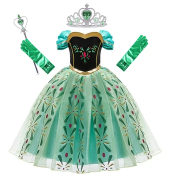Crăciun Anna Rochie Pentru Fata Cosplay Snow Queen Costum De Printesa Pentru Copii De Halloween Haine Copii Petrecere De Lux Deghizare