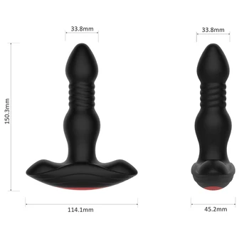 Anal Plug Vibrator Sex Masculin, Prostata Pentru Masaj Butt Plug Wireless De Control De La Distanță Vibrații Telescopic Silicon Pentru Adulti Jucarii Sexuale Pentru Bărbat