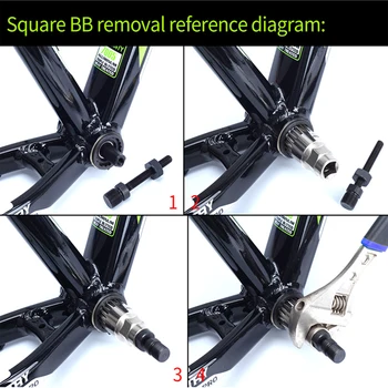 Bicicleta pedalier Instrumente de Ștergere pentru Gaura Patrata & Spline Axa BB Anti-Drop Bicicleta Demontare, Reparare Soclu de Fixare Tija
