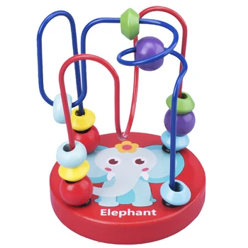 Montessori Din Lemn, Jucarii Din Lemn, Cercuri De Sârmă Șirag De Mărgele Labirint Roller Coaster Educative Puzzle-Uri Din Lemn Băieți Fete Copil Jucărie 6+ Luni