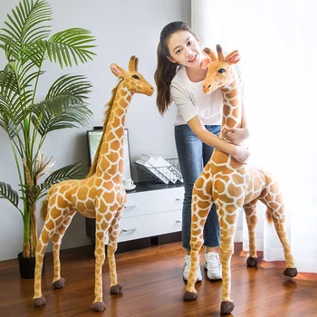 De înaltă Calitate 120cm Simulare Kawaii Girafa Jucării de Pluș, Păpuși, Animale de Pluș Moale copii Copii Copii Cadou de Ziua Cameră Decor