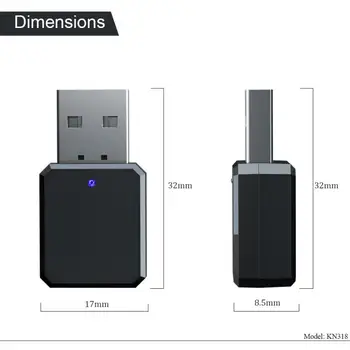 Bluetooth USB-compatibil 5.0 Transmițător Receptor 3 in 1 EDR Adaptor Dongle AUX pentru TV, PC, Casti Stereo de Acasă Car Audio