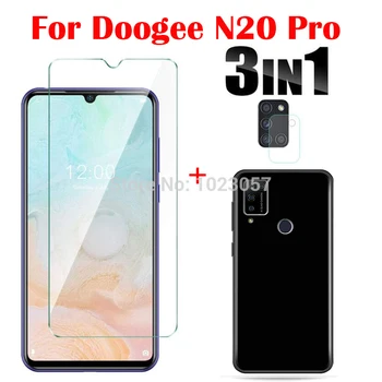 3-în-1 Ecran Protector+Telefon Caz Pentru Doogee N20 Pro Sticlă Anti-Șoc Caz Acoperire lade Doogee N20 Pro Sticlă Călită