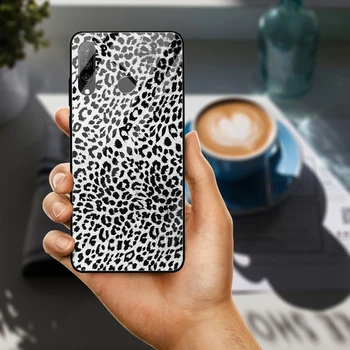 Sticla Cazuri pentru Huawei Honor 6X 8 8A 9 10 P20 P30 Pereche 20 Y6 Y9 Lite Pro 2019 Leopard de Imprimare Tigru Infinity Sclipici