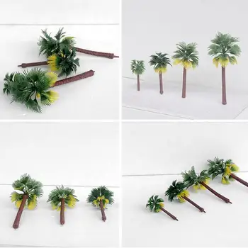 Construirea de Model de Tren de Nisip de Masă Mini Tropicale PalmsPlastic Copac Simulare de nucă de Cocos A3Q4