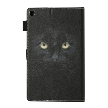 Pentru Samsung Galaxy Tab Un Caz 8.0 inch 2019 SM-T290 T295 T297 de Desene animate Pisica Neagra Capac din Piele Pentru Samsung Tab 8 A8 Acoperi Cazuri