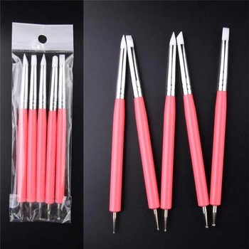 Noi Multifuncționale Modificat Stilou de Calitate Hei Acrilice Rod Silicon Dot Flori Duble-end Pen Set de Lut Instrument
